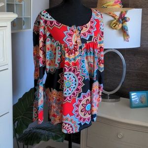 Boho Colorful Tunic Top